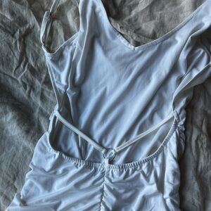 Y2K White Backless Dress Double Lined Worn Once Size S